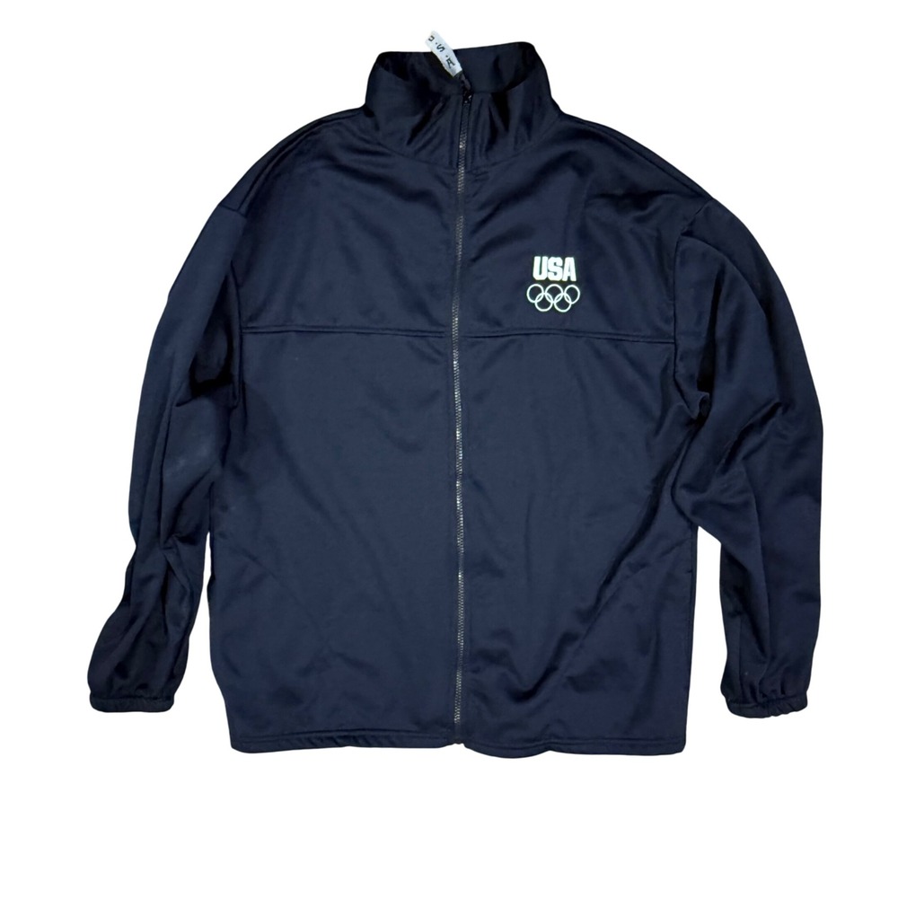 Vintage USA Olympic Committee‎ Track Jacket Full Zip Mens XL Made In USA